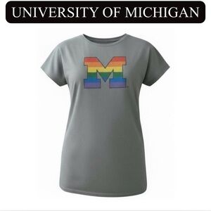 🐺 W: University of Michigan “M” Block UofM Go Blue Pride Rainbow, NWT 🐺